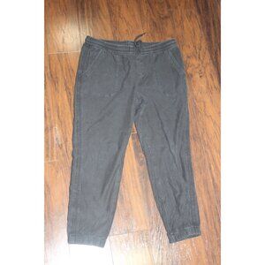 Athleta Nirvana Jogger Pants Womens Size 14 Black Elastic Waist Cotton Blend Tap